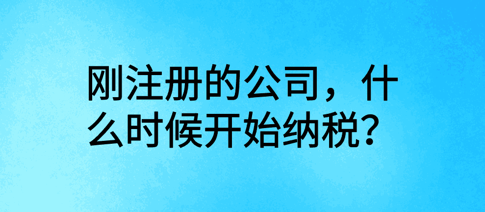 保亭刚注册的公司,什么时候开始纳税?